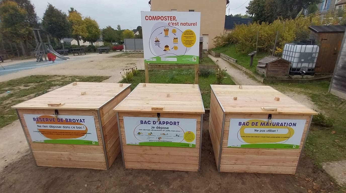 composteur collectif en bois